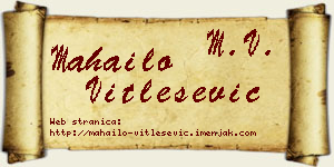 Mahailo Vitlešević vizit kartica
